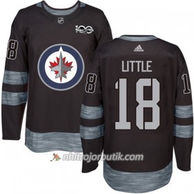 Män Ishockey Winnipeg Jets Tröja Bryan Little 18 1917-2017 100th Anniversary Adidas Svart Authentic